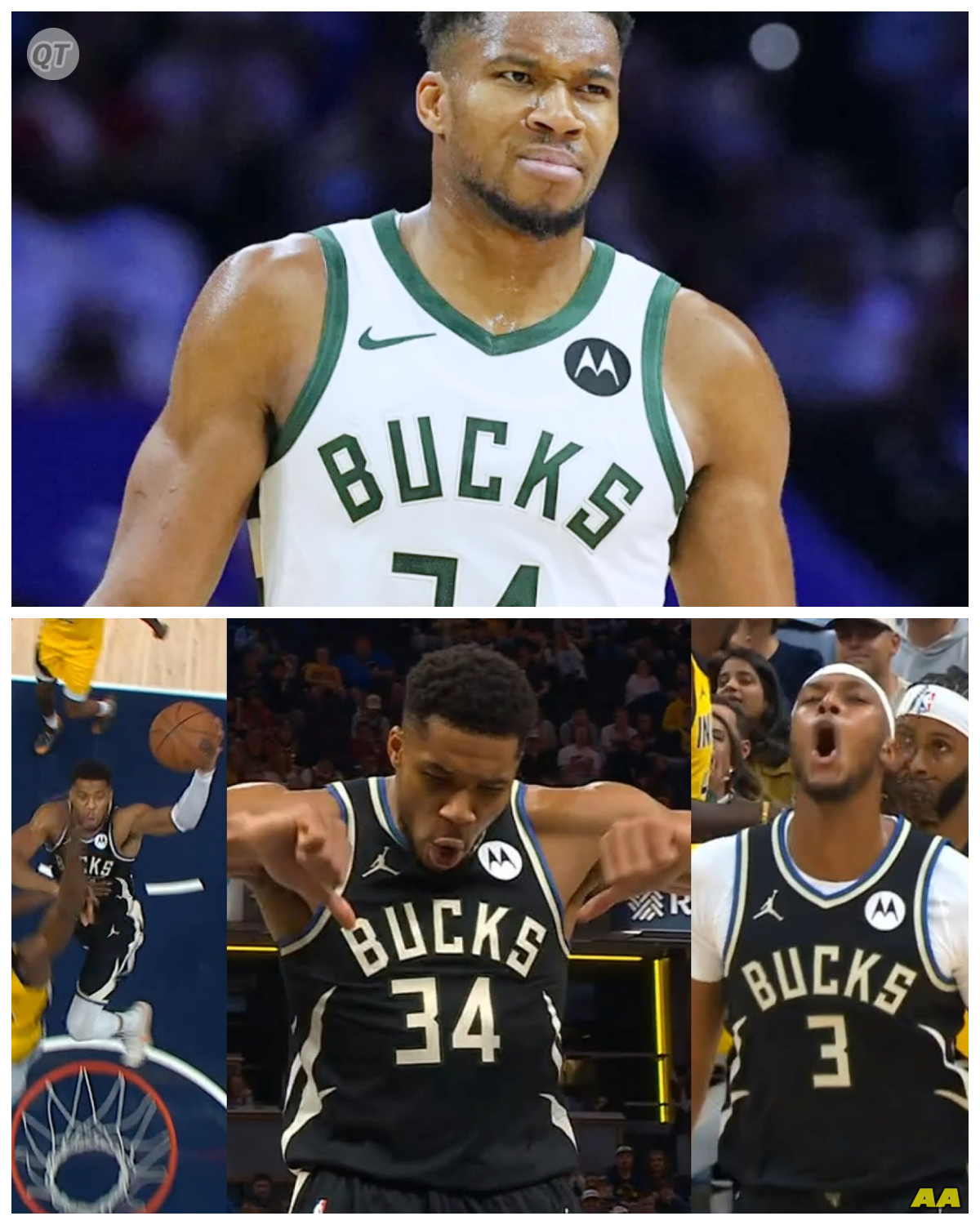  Giannis Boos the Pacers Crowd After Poster Dunk, Then Myles Turner Strikes Back With a 3 and a Smirk  The atmosphere inside Indiana’s arena was electric as Giannis Antetokounmpo threw down a dunk that could be heard around the league. In a bold move, he turned around and booed the Pacers crowd who had been jeering him throughout the game. But the response came swiftly. Myles Turner, with ice in his veins, sunk a three-pointer and fired back, shaking his head with a cheeky smile and his own “boo” for the crowd. Who got the last laugh in this game of boos?  - News