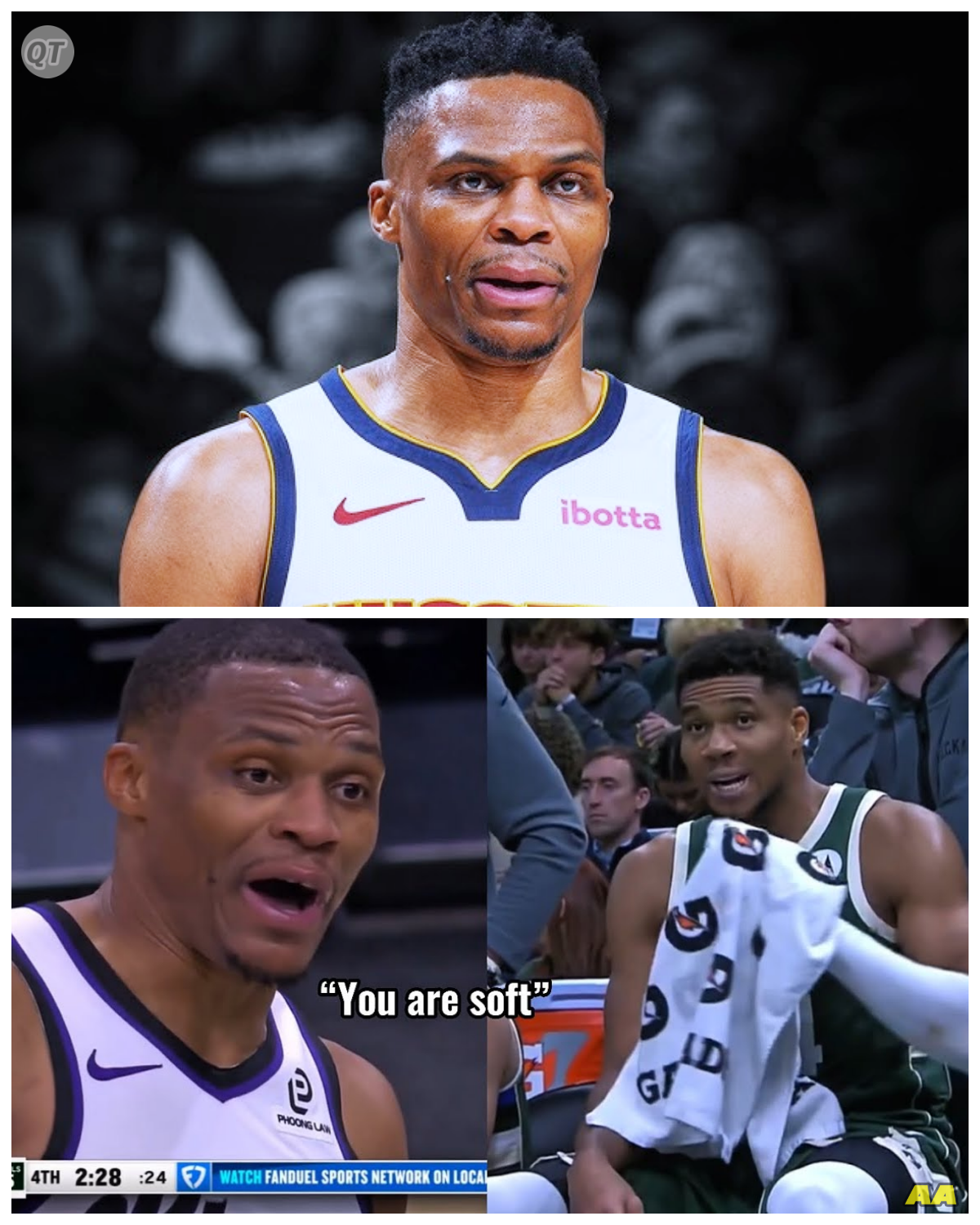 Russell Westbrook Played Like A BEAST In Intense Showdown vs. Giannis — Vintage Russ Is BACK and the Arena Went WILD! From the opening tip, it wasn’t basketball — it was warfare. Westbrook came out snarling, diving for loose balls, screaming after every bucket, and going chest-to-chest with Giannis like it was personal. “He looked possessed,” said a courtside reporter. Fans roared as Russ bulldozed into the paint, finishing through contact and flexing at the crowd. “That’s the old Westbrook,” a fan shouted. “The one who never dies.” - News