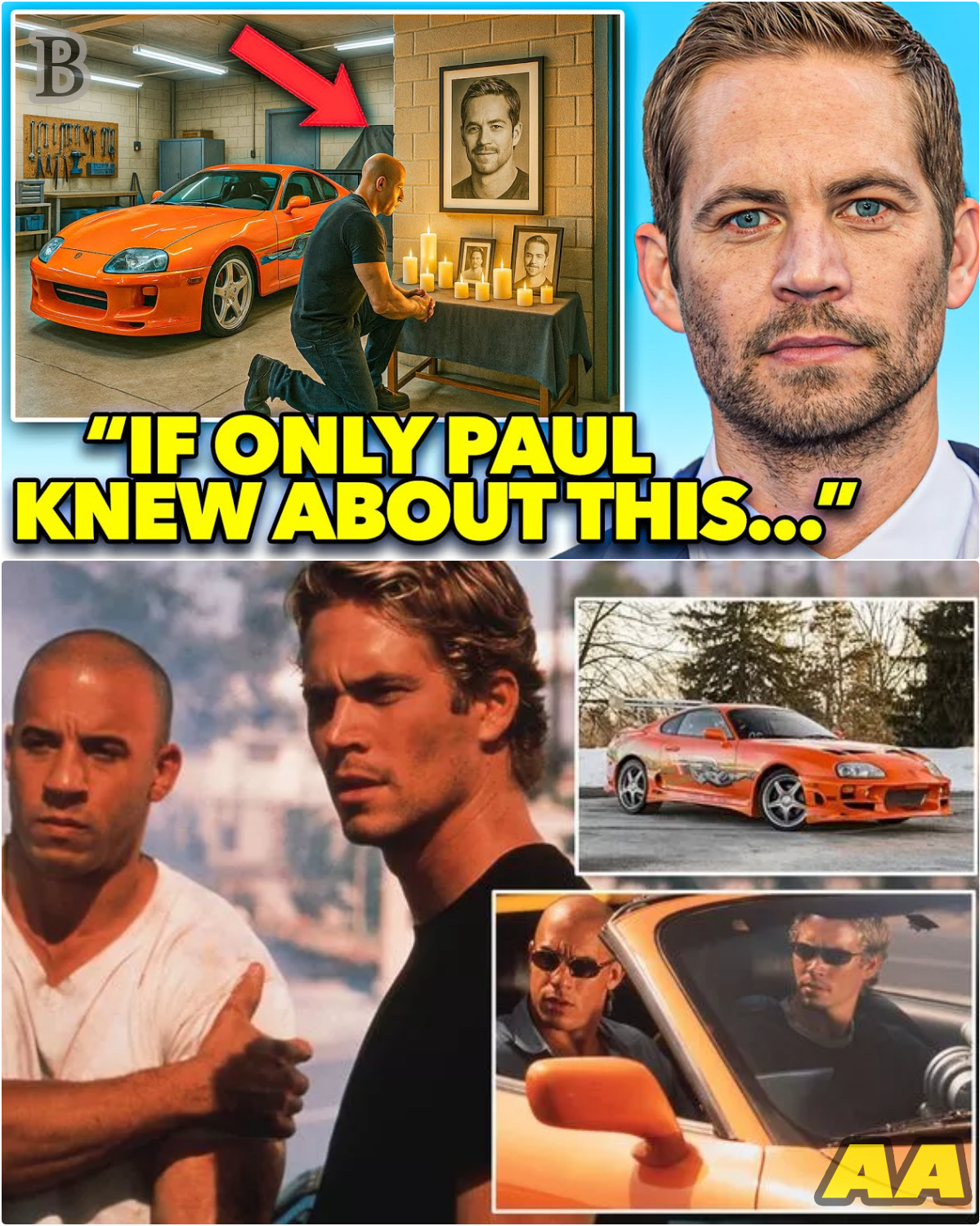 The Secret Vin Diesel Has Hidden Beside Paul Walker’s Car All These Years - News