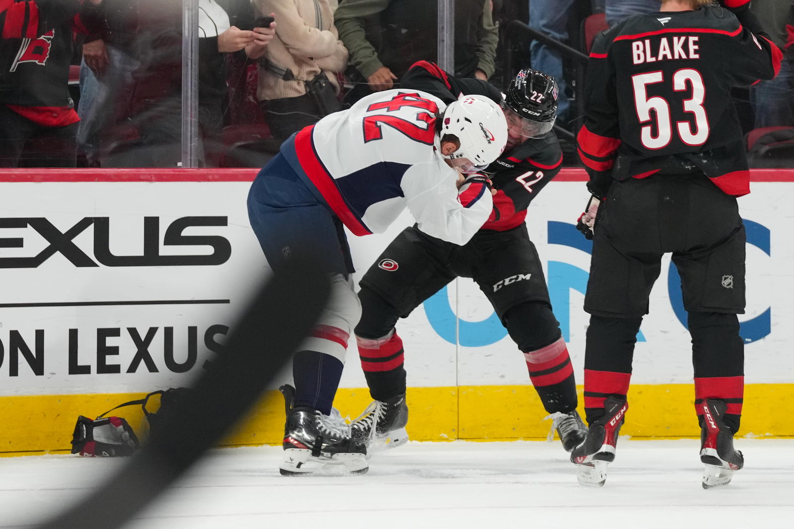 Logan Stankoven on getting in his first NHL fight with Martin Fehervary where he got bloodied