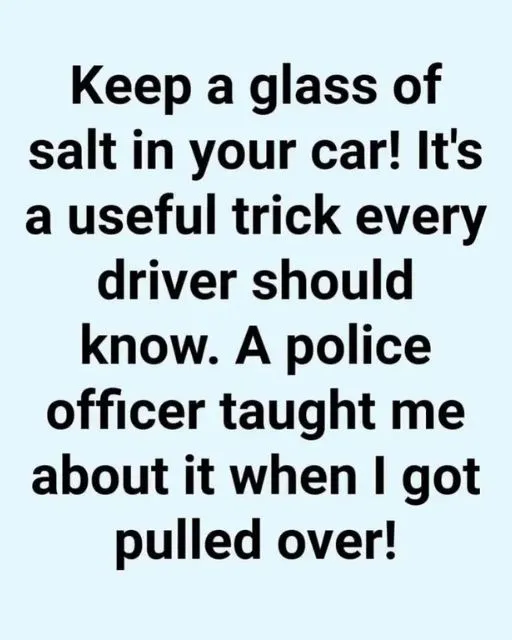 Keep a Glass of Salt in Your Car! It’s a Useful Tr