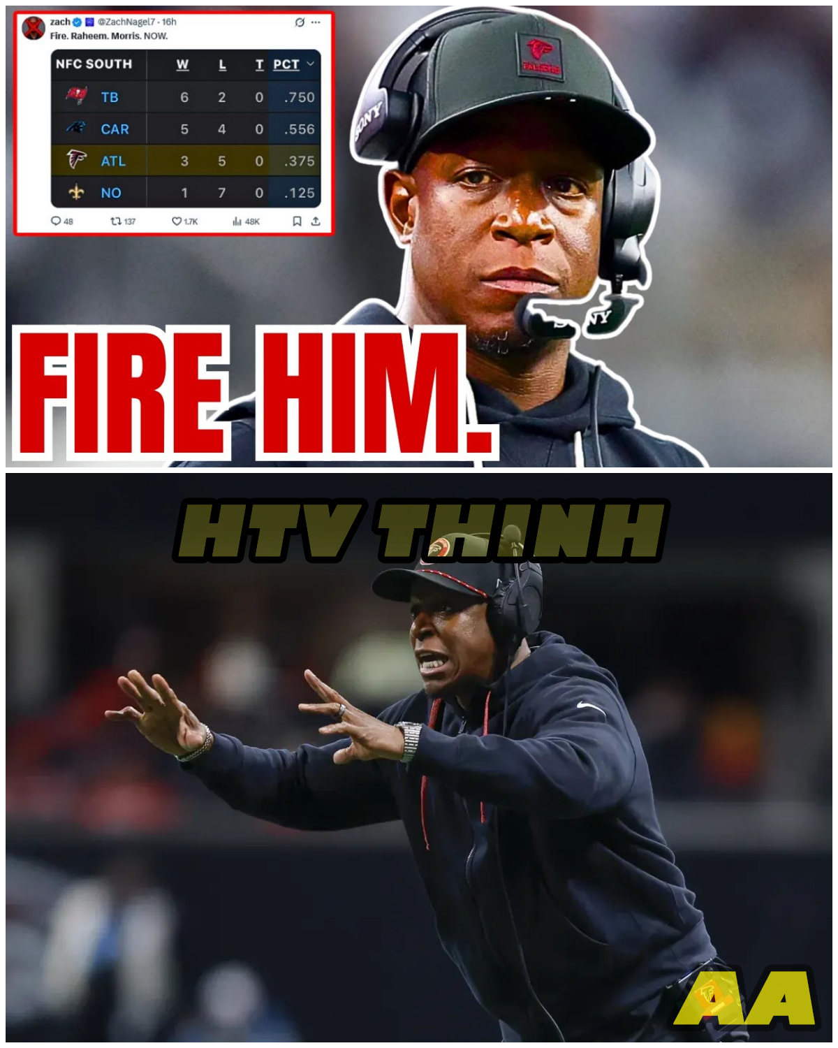  Raheem Morris Under Fire: Is This the End for the Falcons' Coach?  - HTT - News