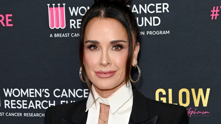 Kyle Richards Stuns in Head Turning Red Dress at Kris Jenner’s Star Studded Party