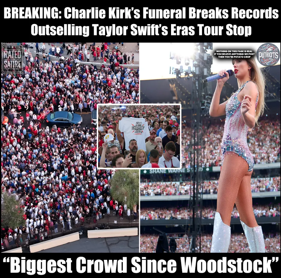 BREAKING: Charlie Kirk’s Funeral Breaks Records, Outselling Taylor Swift’s Eras Tour Stop