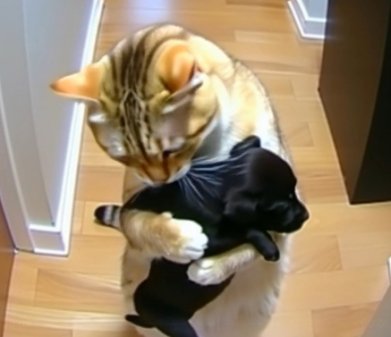 Pysu After my cat brought home puppies from who knows where, a policeman knocked on the