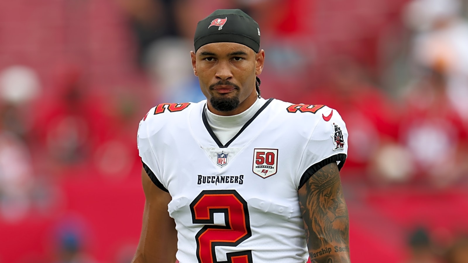 Buccaneers' Emeka Egbuka reacts to fiery Baker Mayfield, Todd Bowles comments