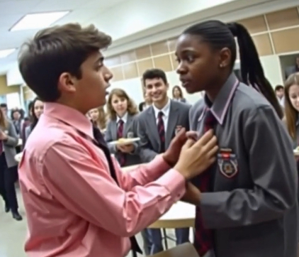Bullies Try To Grope A Black Girl’s Breast At School, Not Knowing She’s A Dangerous