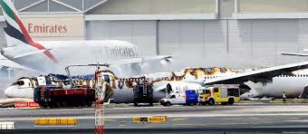 b30.Miracle Escape in Dubai: Passengers Safe After Emirates Plane Catches Fire Upon Landing