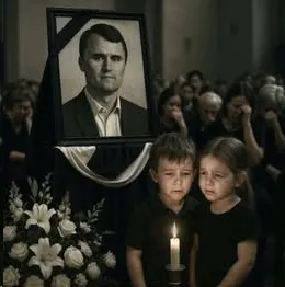 “Daddy, come back!” The two innocent children burst into tears before Charlie Kirk’s portrait, still calling out “Daddy” with pure, childlike voices — unaware of the secret hidden behind the flickering candles until one suddenly went out.