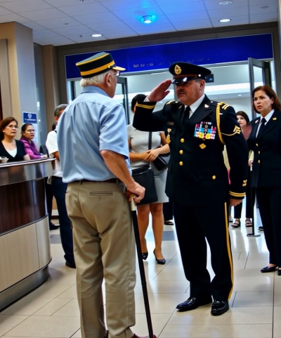 They called him a fake veteran at the bank
